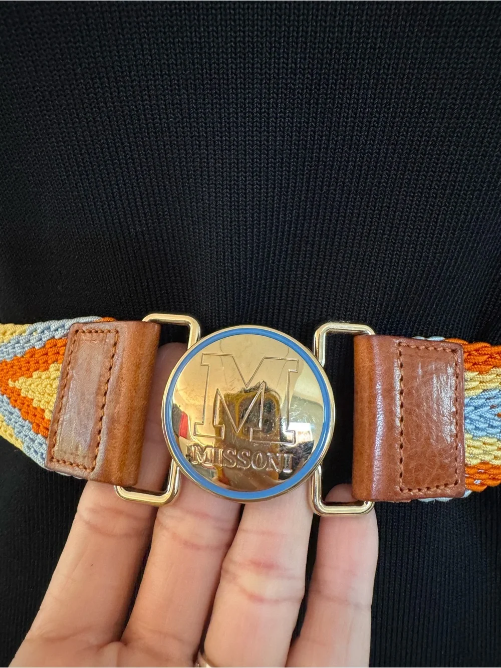 Missoni elastic stretch belt
